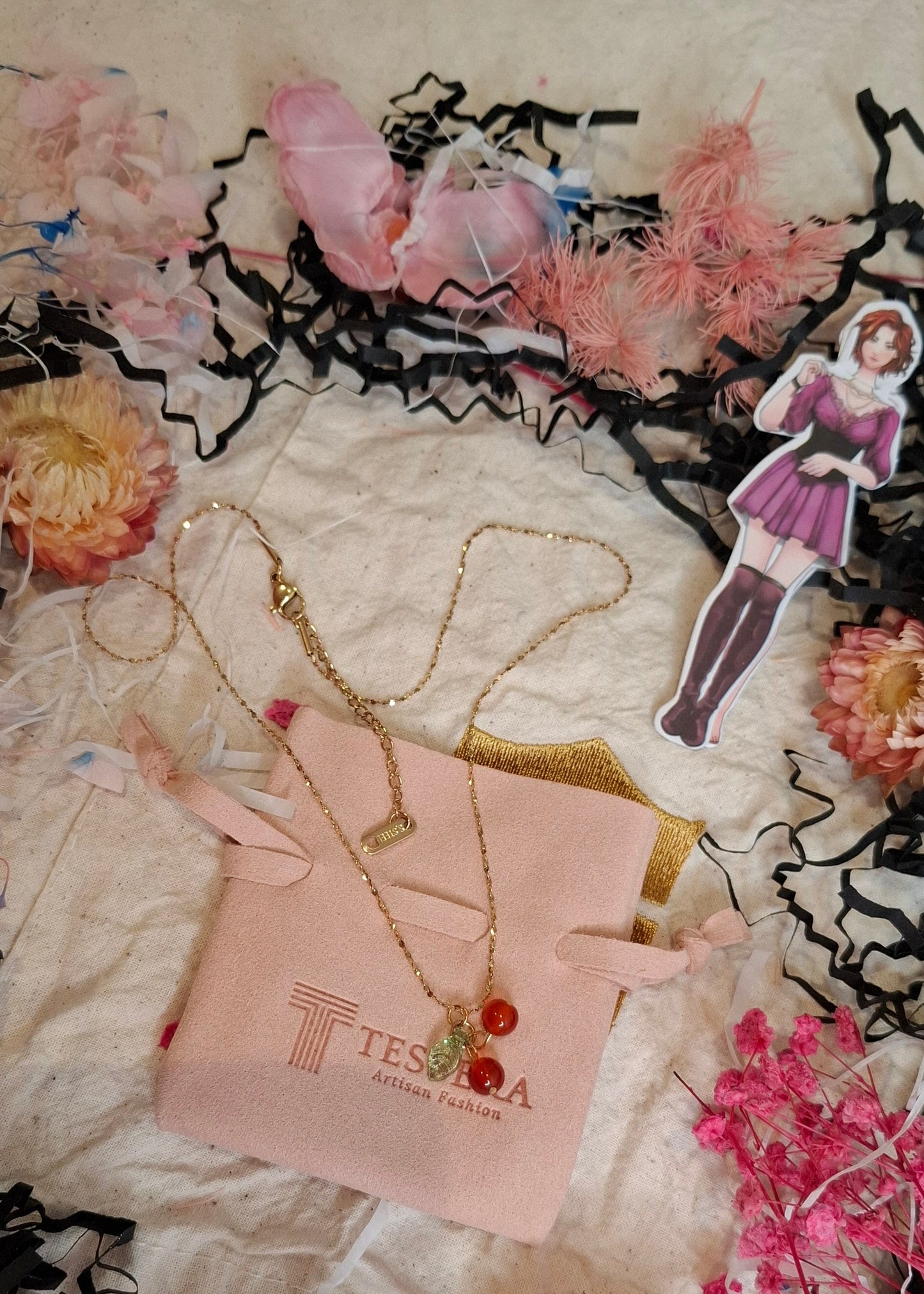 Cherry Drop Necklace