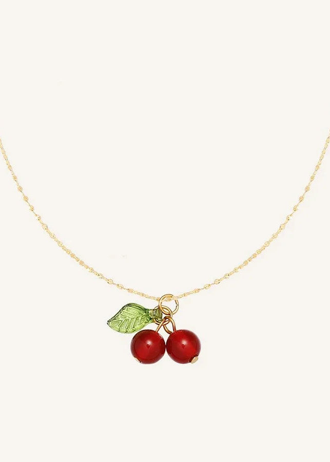 Cherry Drop Necklace