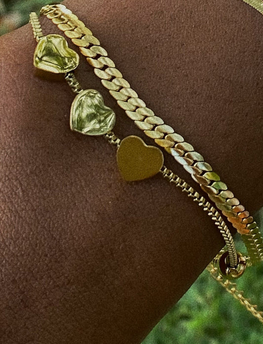 Tri Heart Bracelet